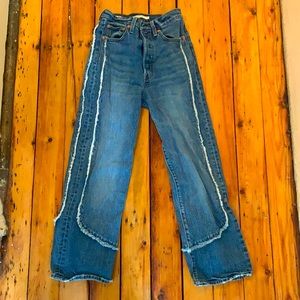 Levi’s unique flare denim high rise jeans